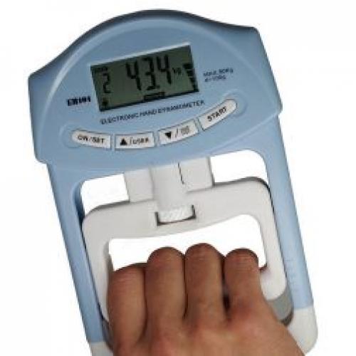 Electronic hand dynamometer for testing hand gripping strength